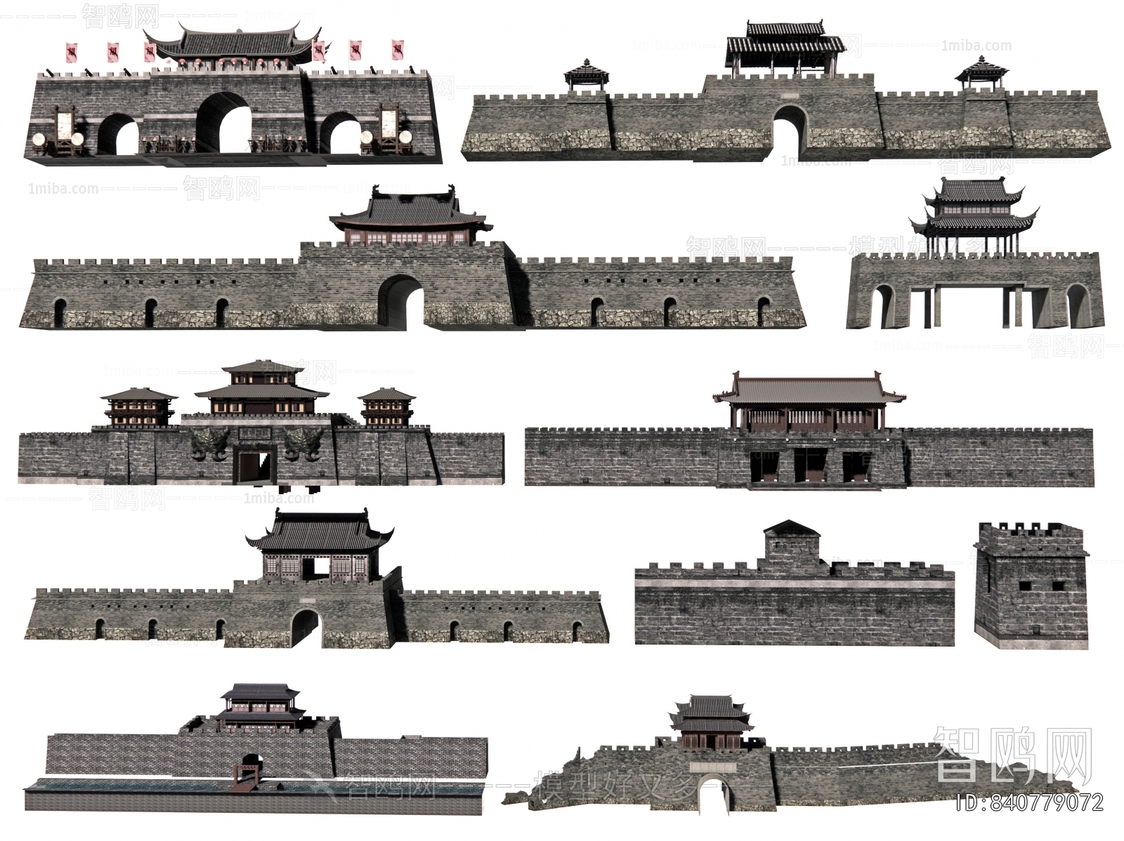 Chinese Style Ancient Architectural Buildings