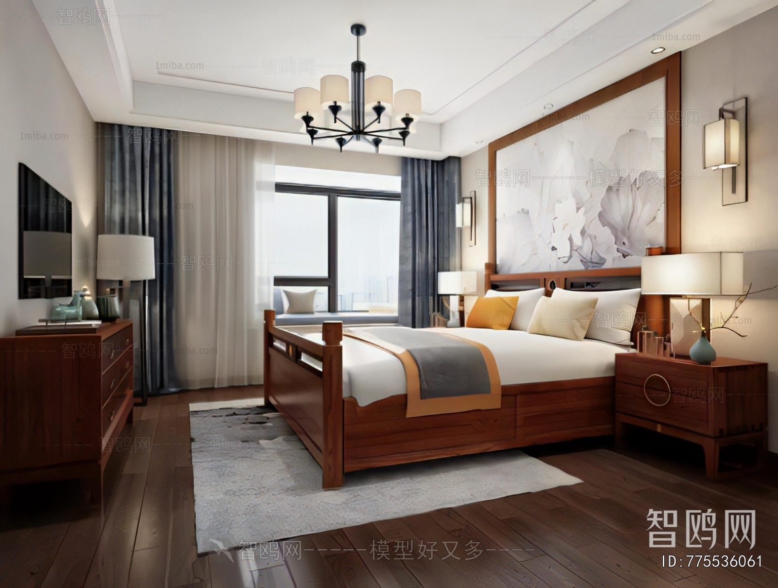 New Chinese Style Bedroom
