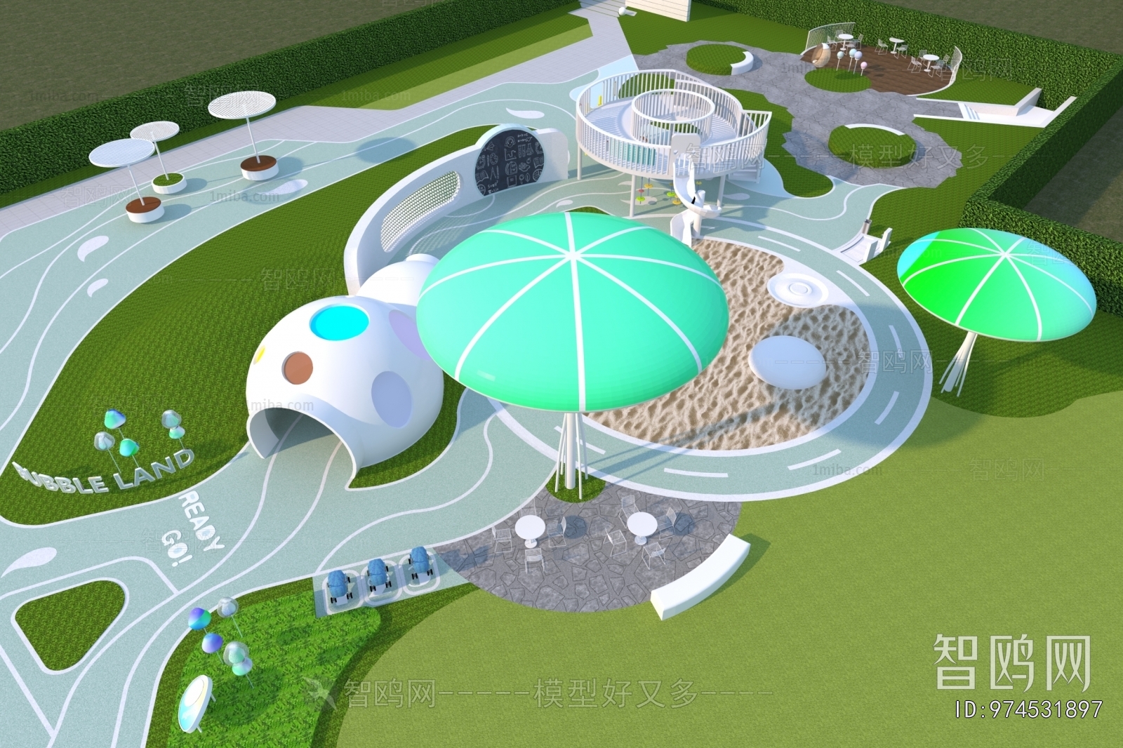 Modern Park Landscape