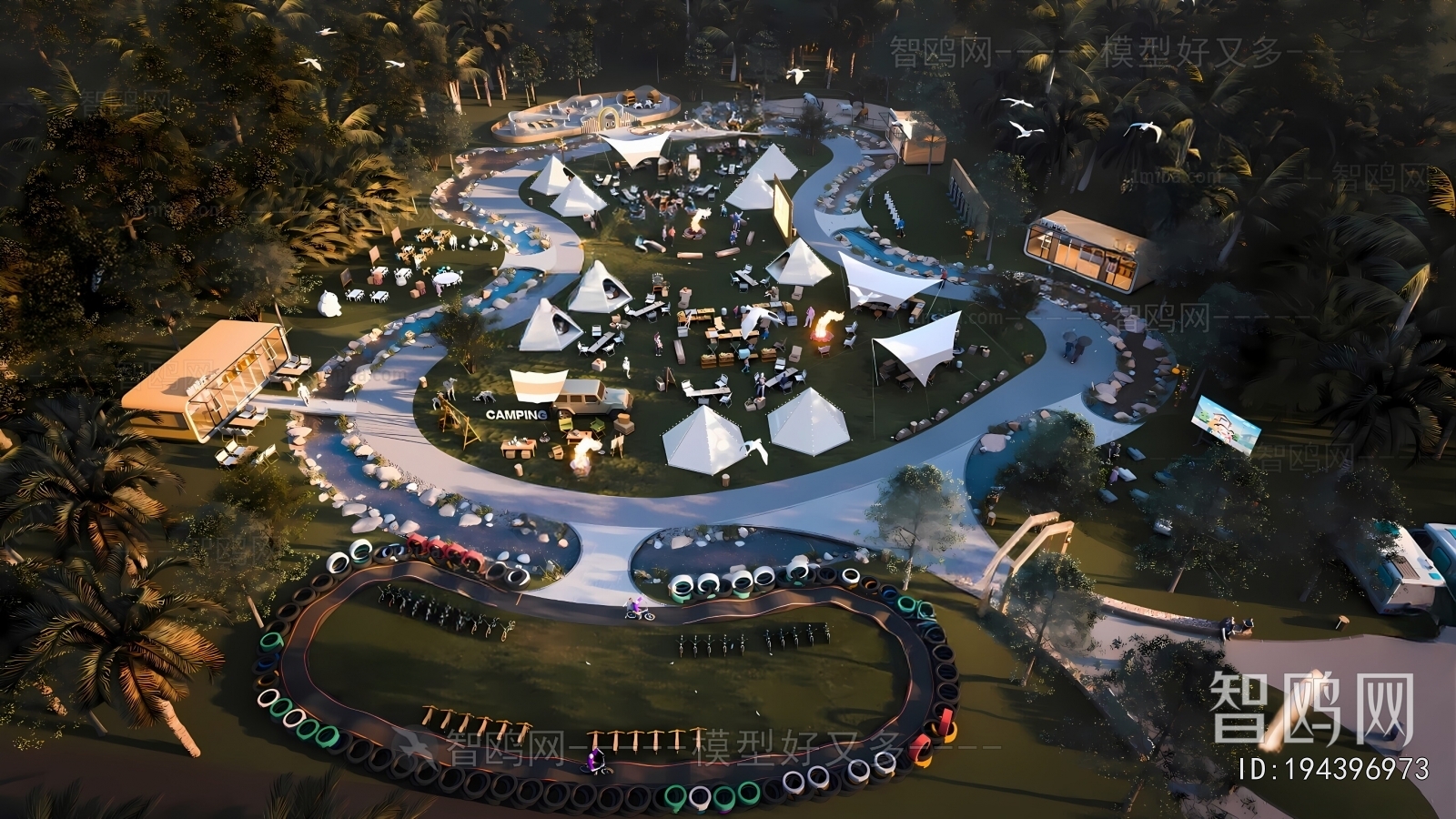 Modern Park Landscape