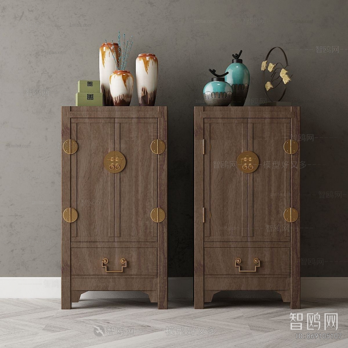 New Chinese Style Entrance Cabinet