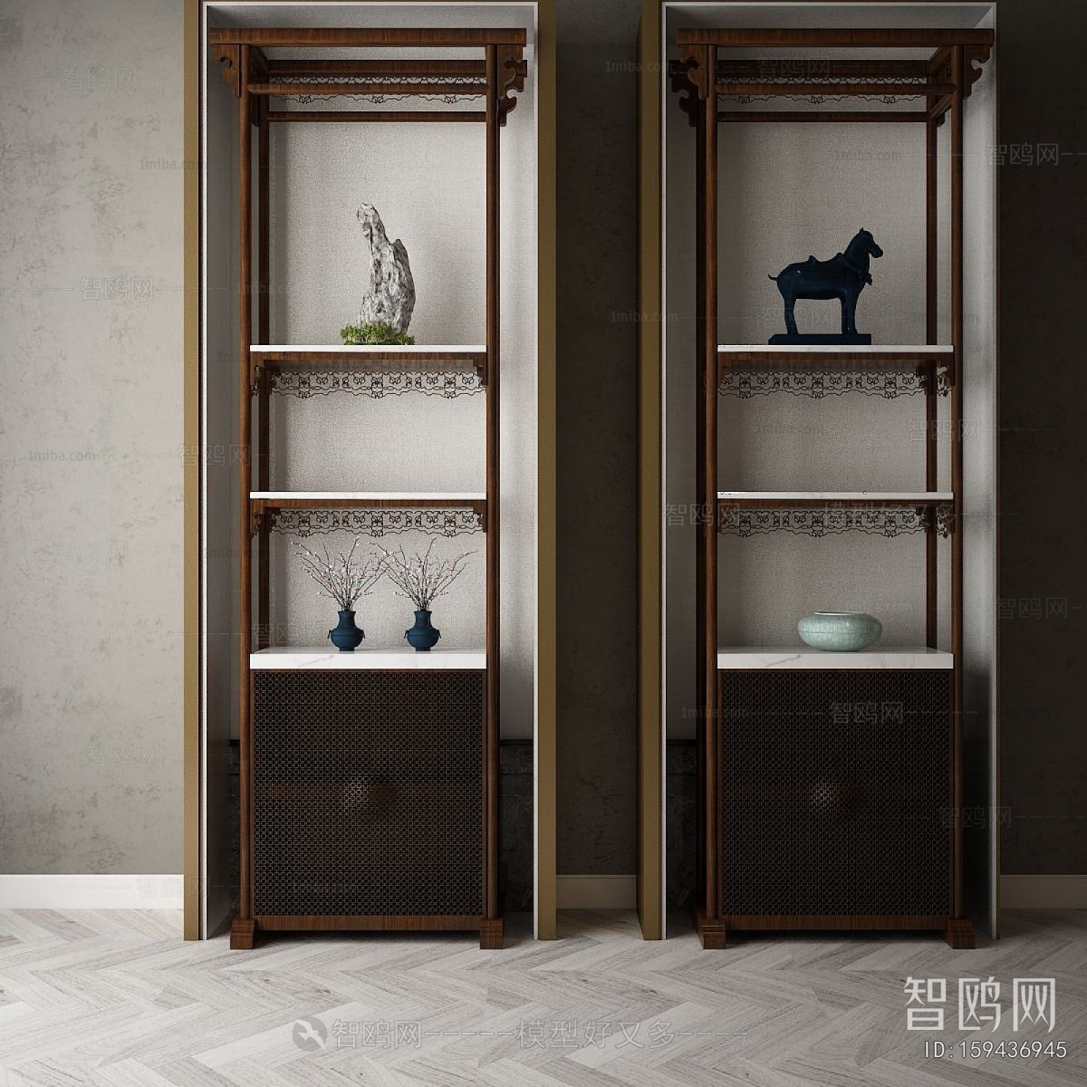 New Chinese Style Decorative Cabinet