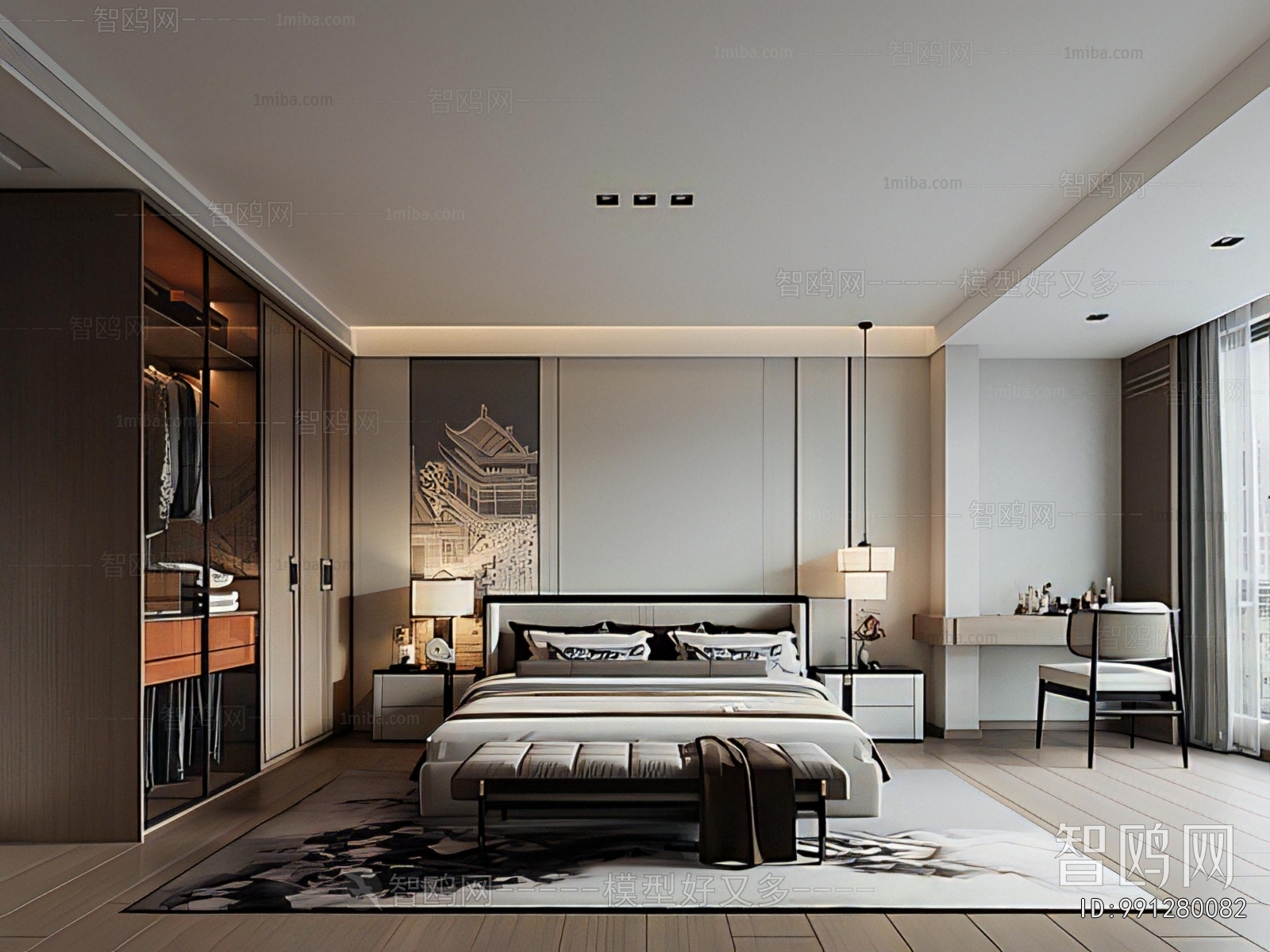 New Chinese Style Bedroom