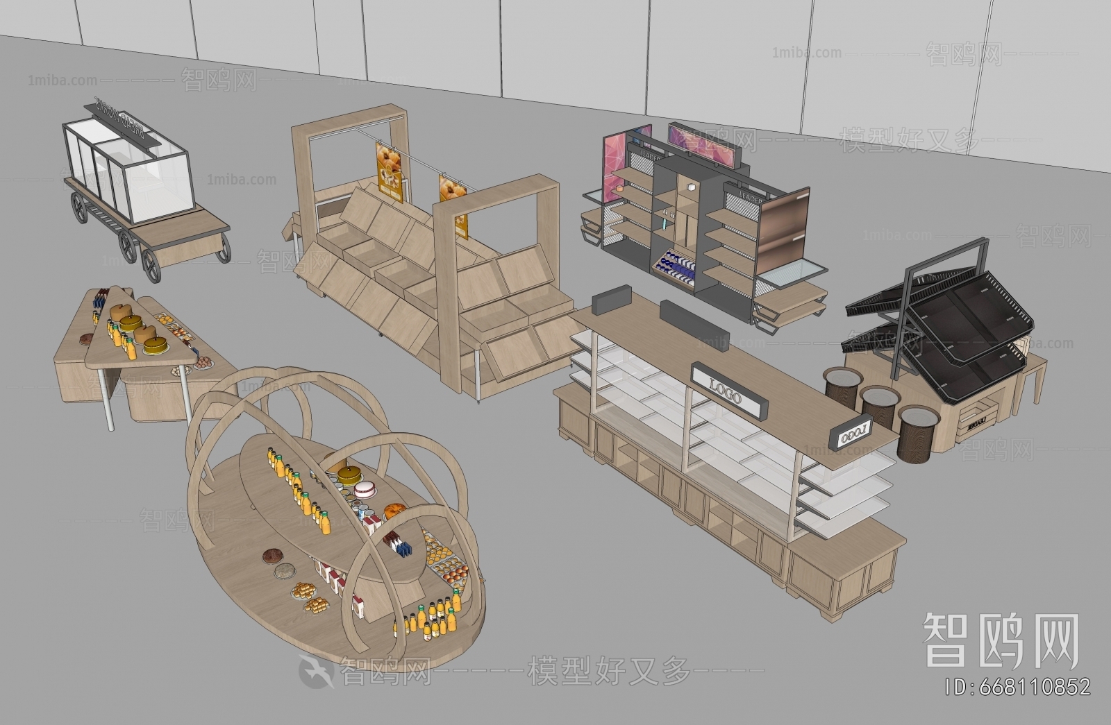 Modern Supermarket Shelf