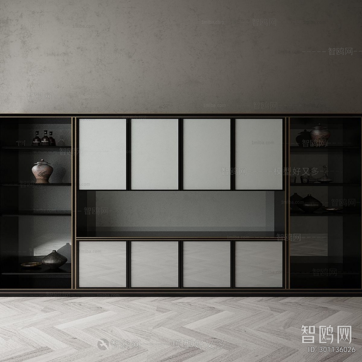 New Chinese Style Decorative Cabinet