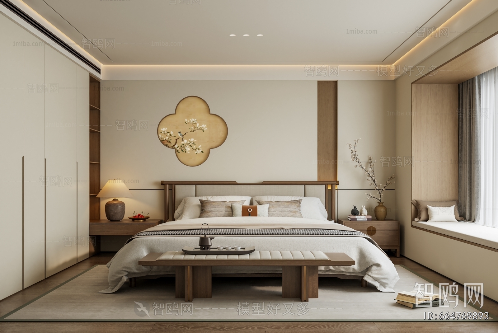 New Chinese Style Bedroom