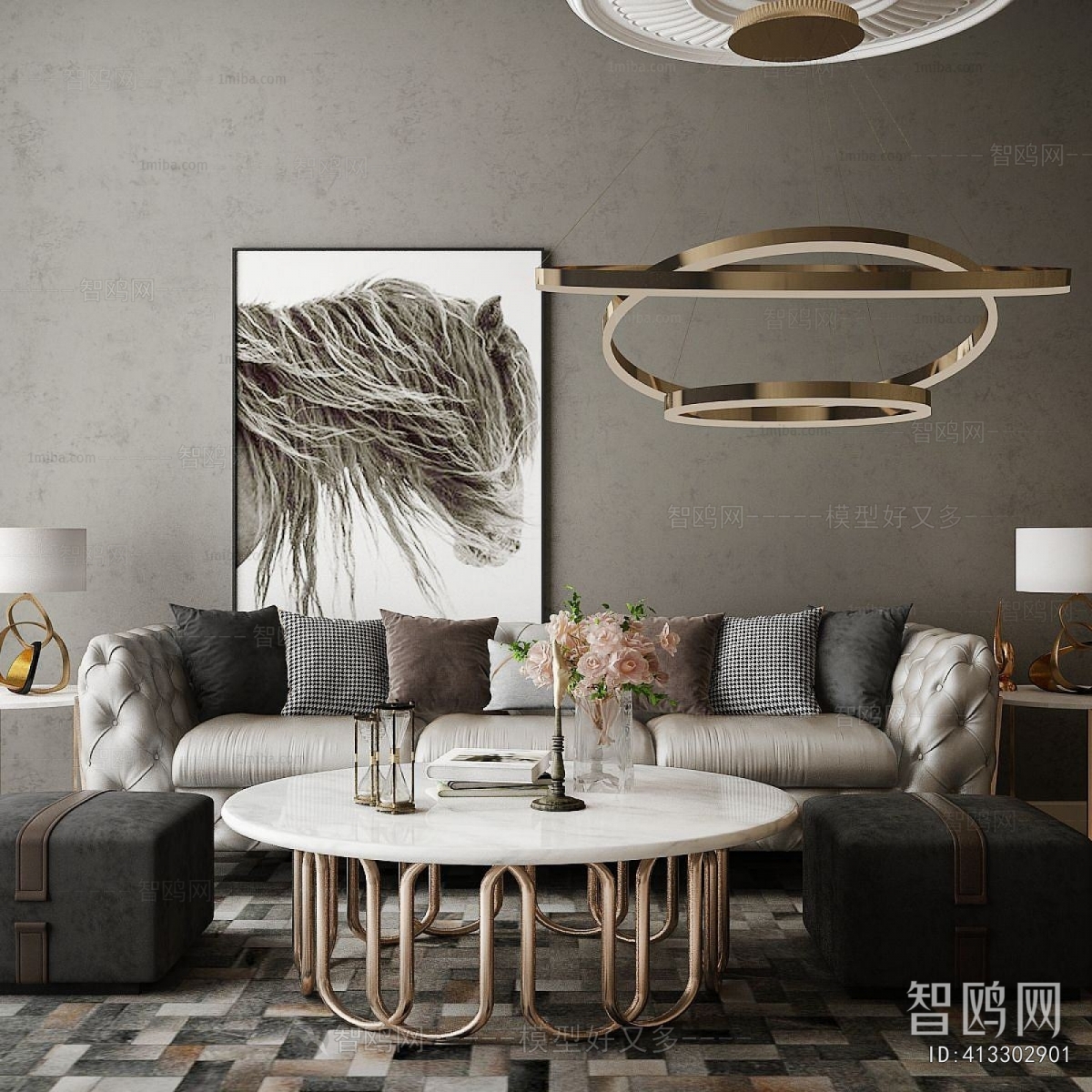 Modern Three-seat Sofa