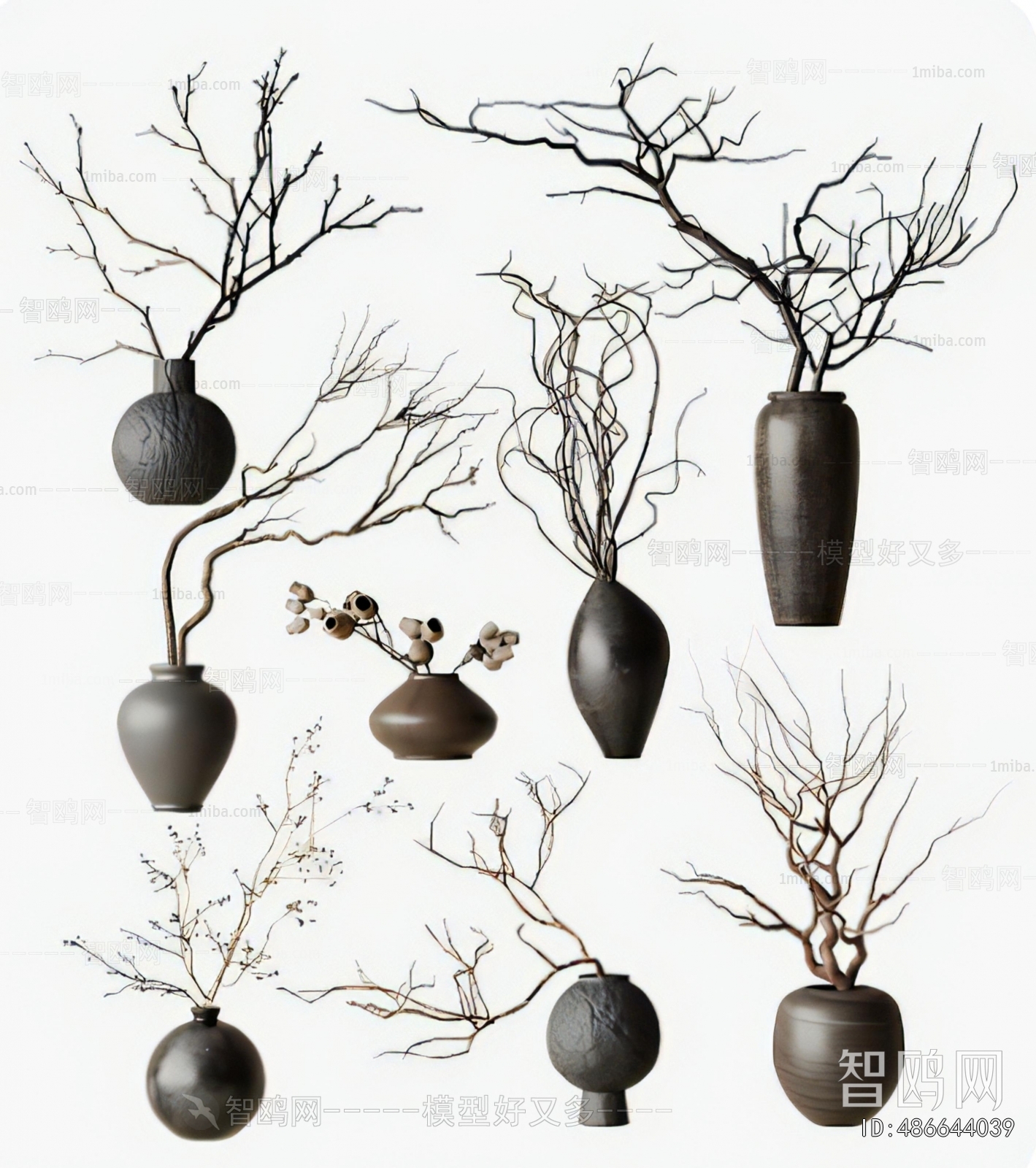 Wabi-sabi Style Dried Branch