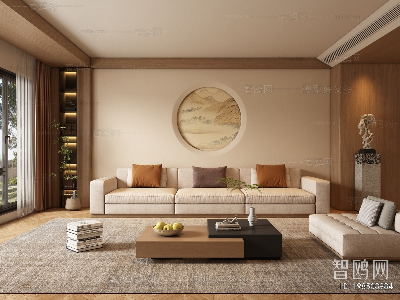 New Chinese Style A Living Room