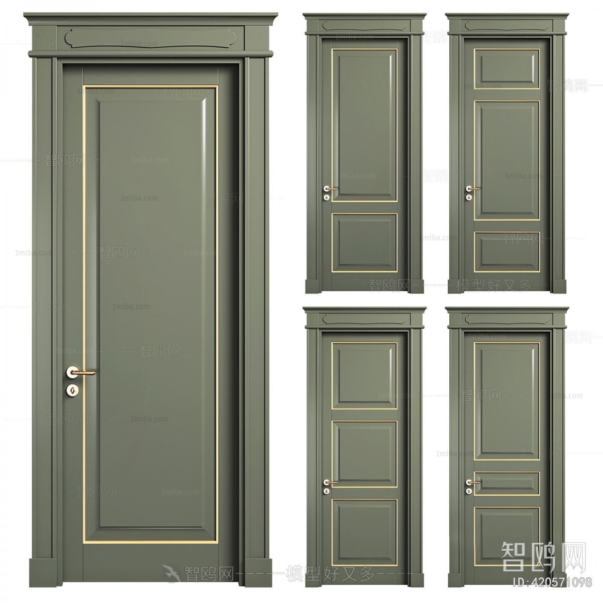 Simple European Style Single Door