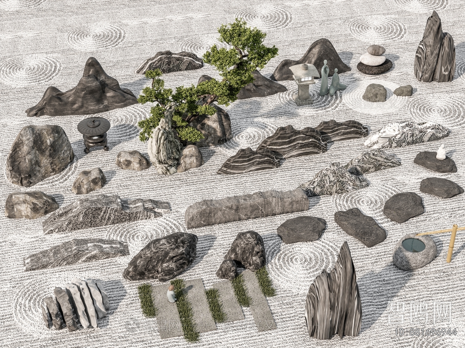 New Chinese Style Rockery Waterscape
