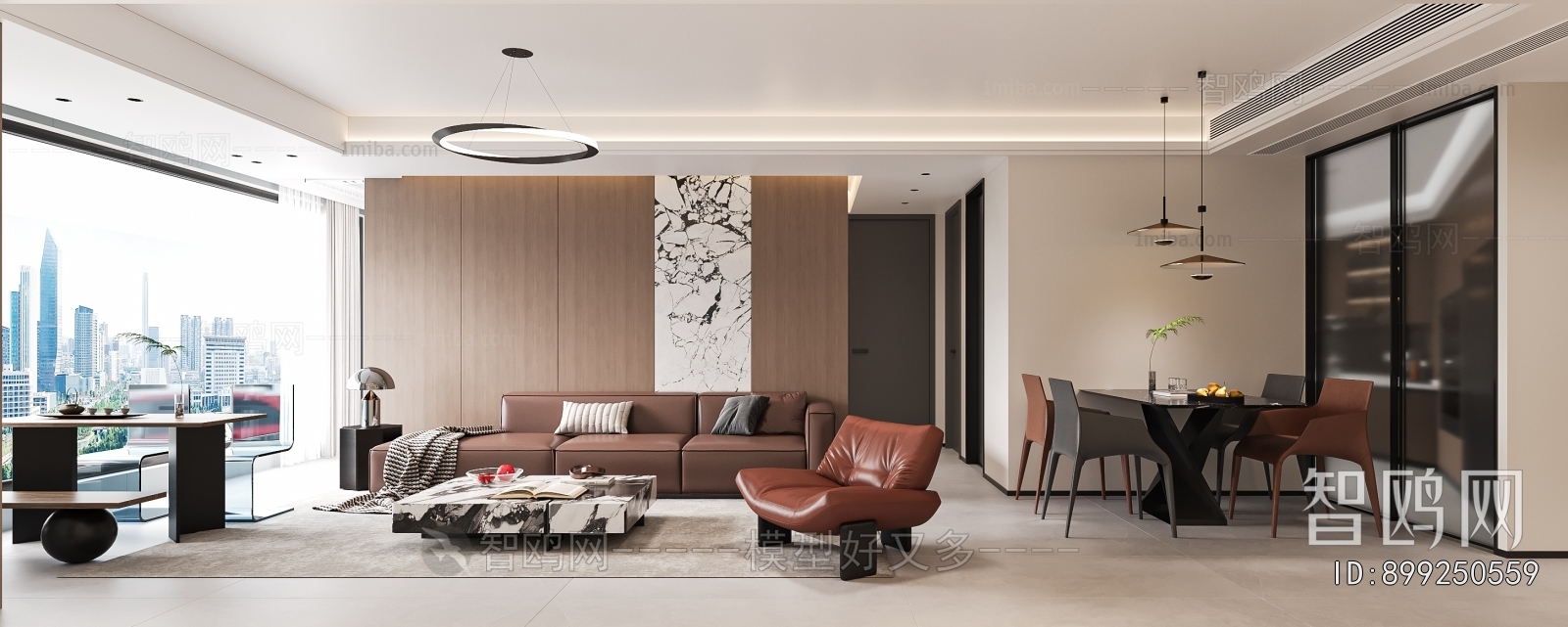 Modern Wabi-sabi Style A Living Room