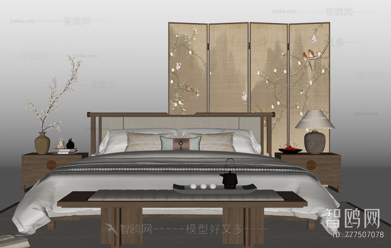 New Chinese Style Bedroom