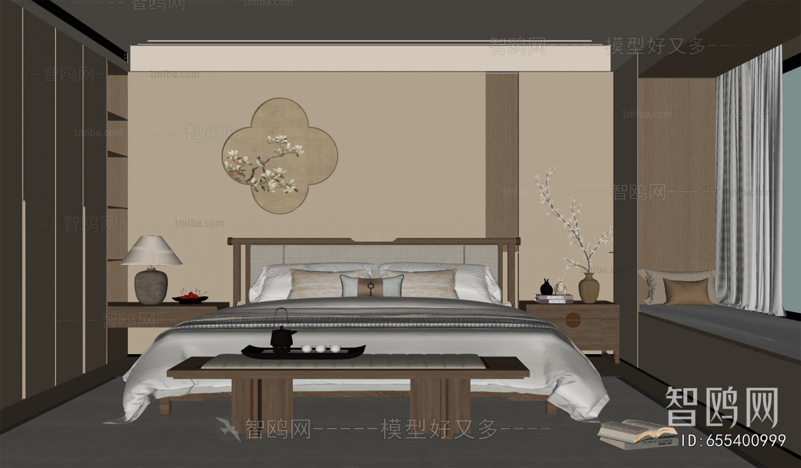New Chinese Style Bedroom