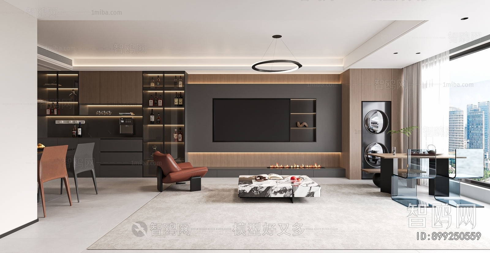 Modern Wabi-sabi Style A Living Room