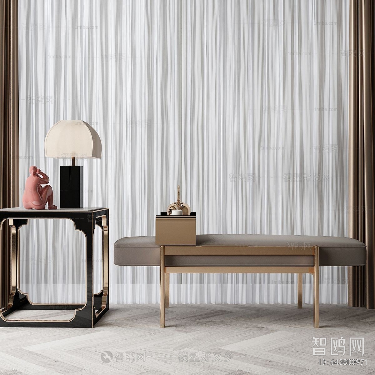 New Chinese Style Sofa Stool