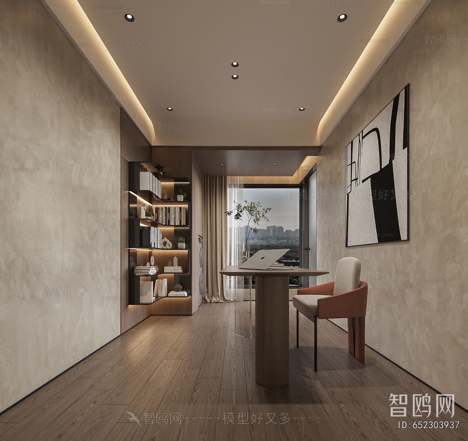 Wabi-sabi Style Study Space