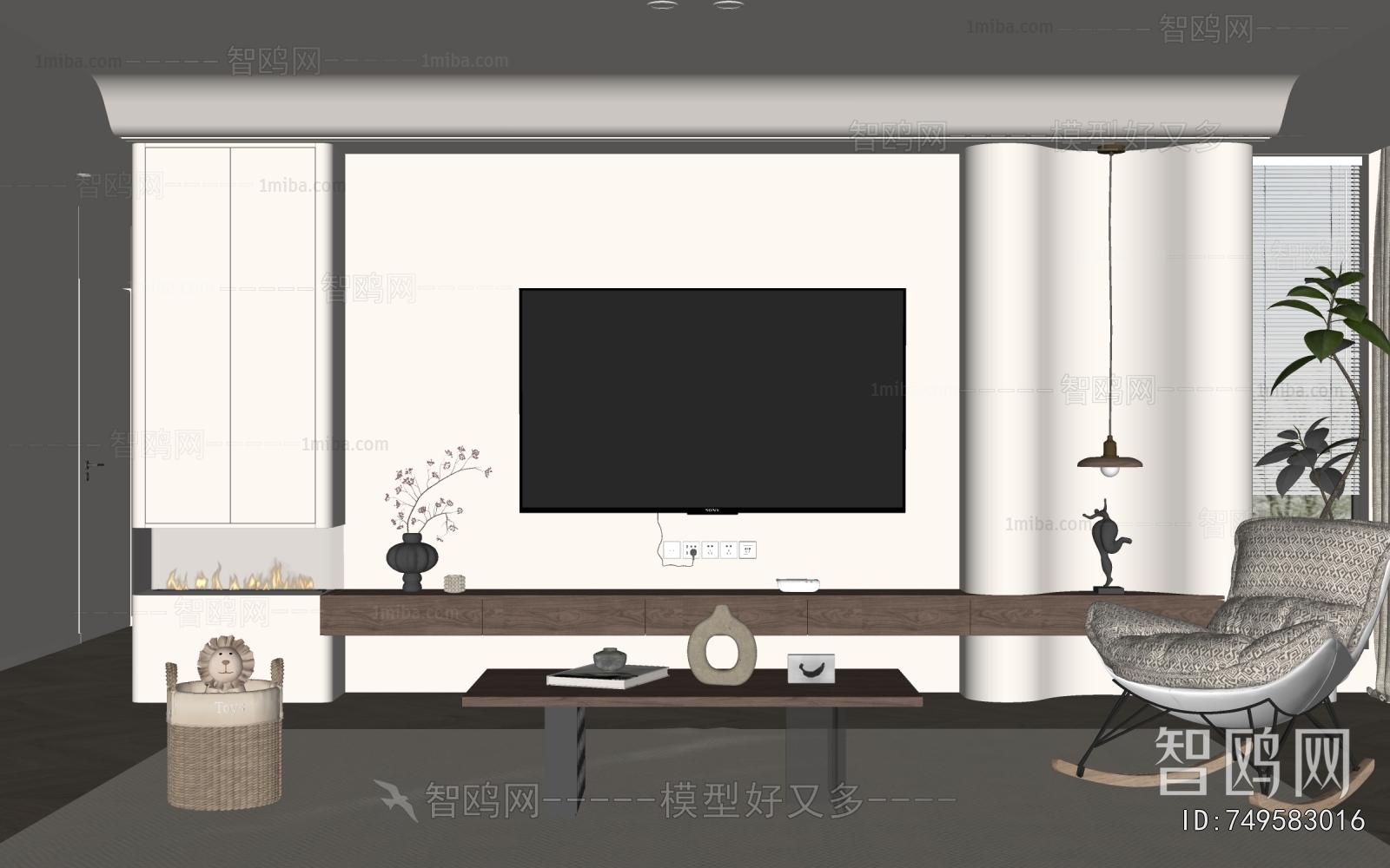 Wabi-sabi Style TV Wall