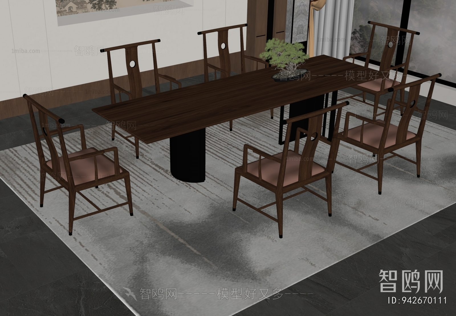 New Chinese Style Dining Table And Chairs