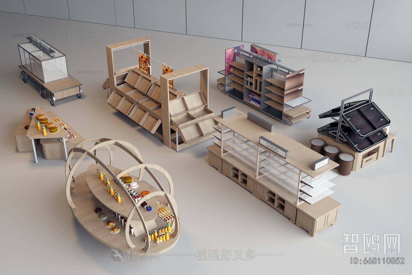 Modern Supermarket Shelf