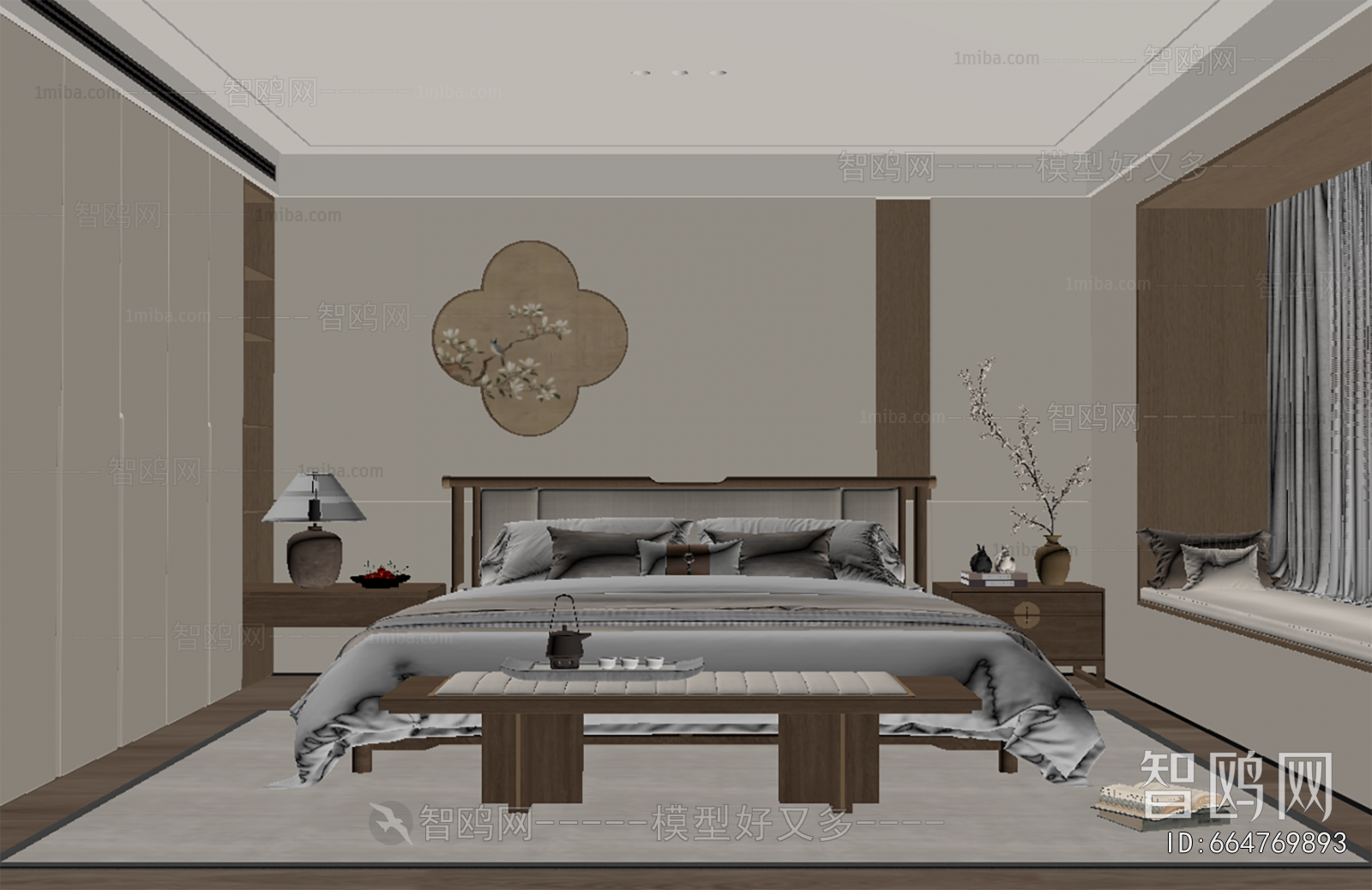 New Chinese Style Bedroom