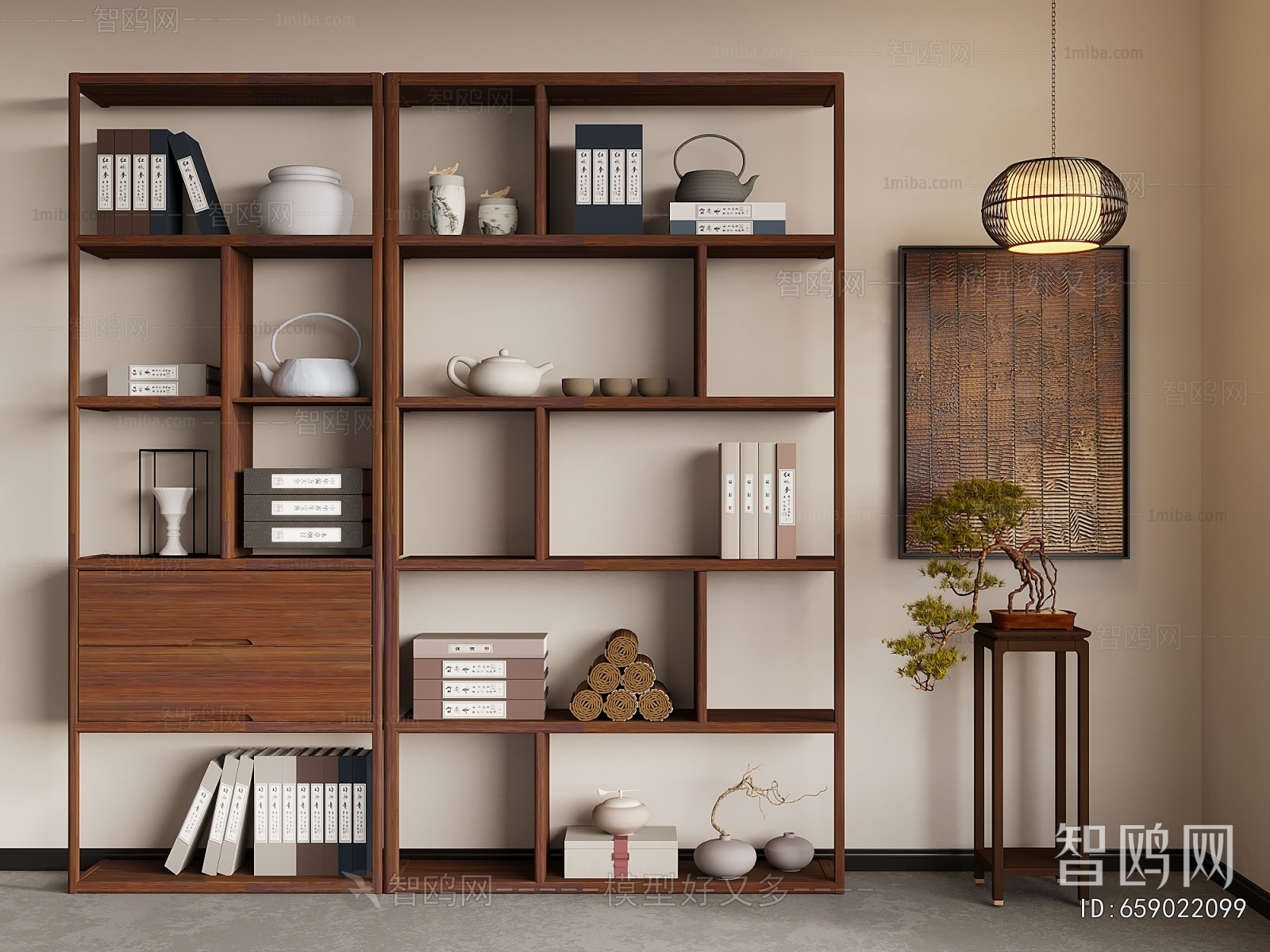 New Chinese Style Bookshelf