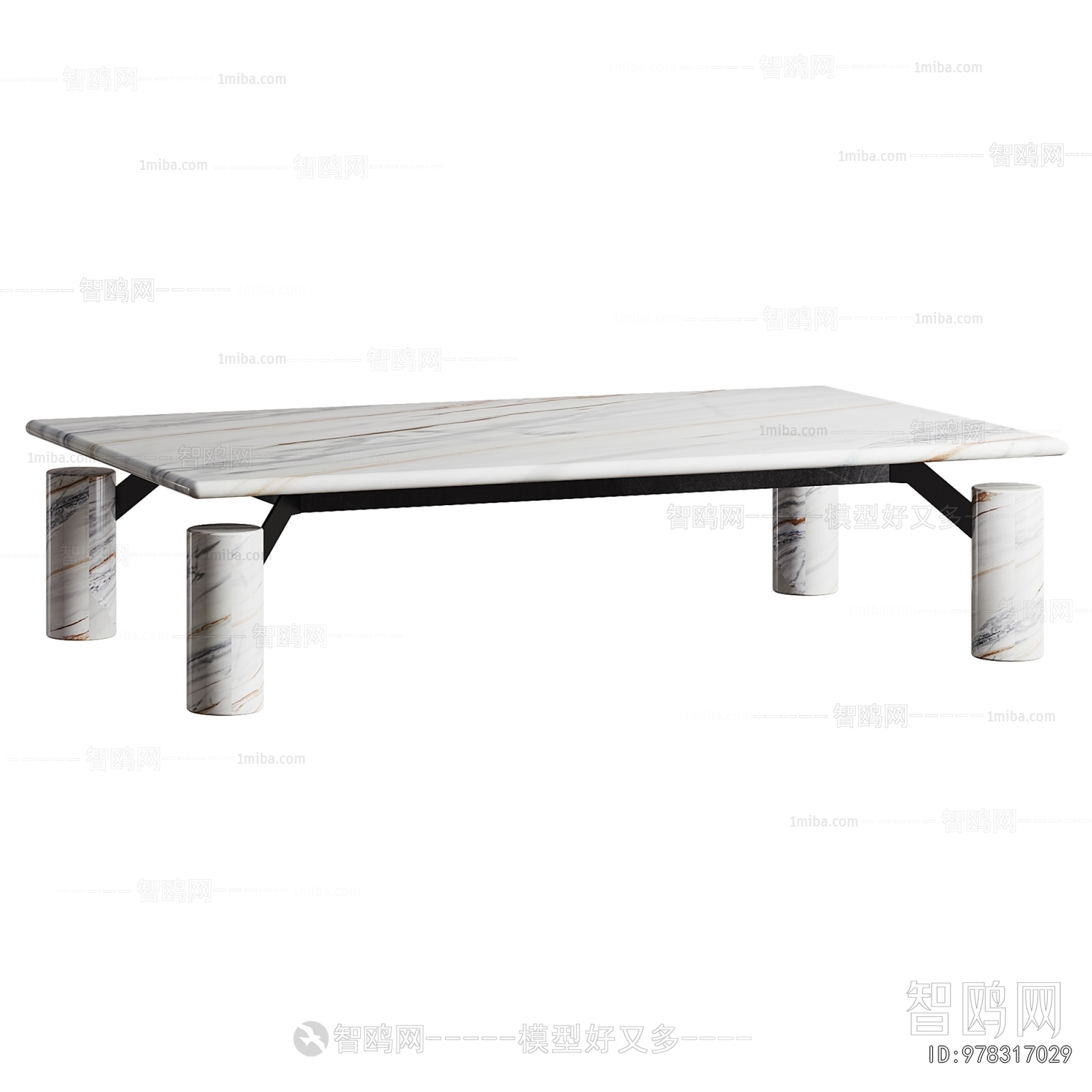 现代大理石茶几组合