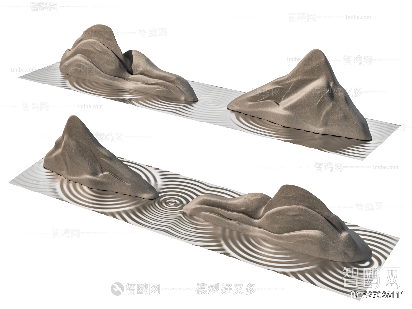 Modern New Chinese Style Sculpture Sketch