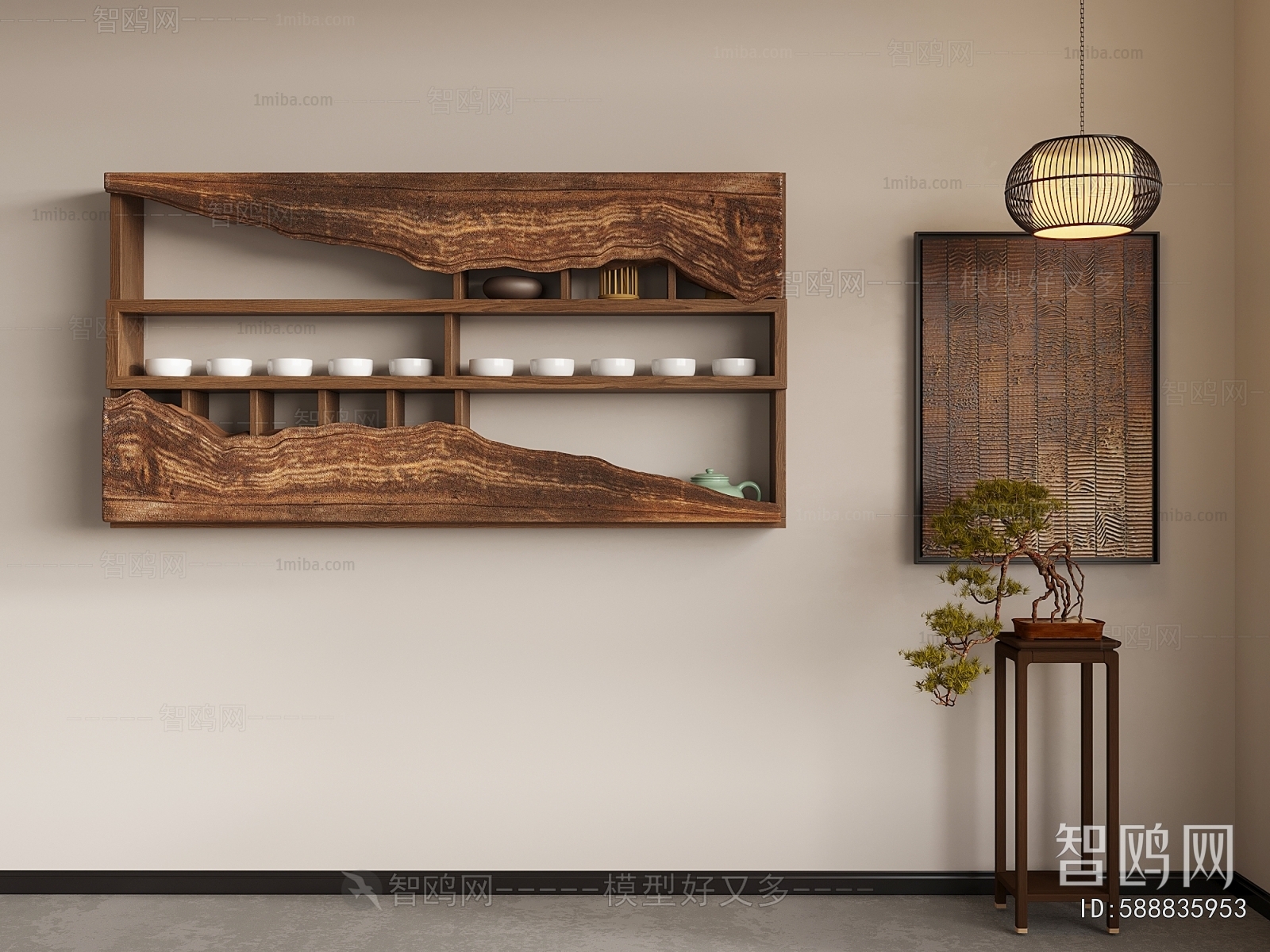 Wabi-sabi Style Decorative Cabinet