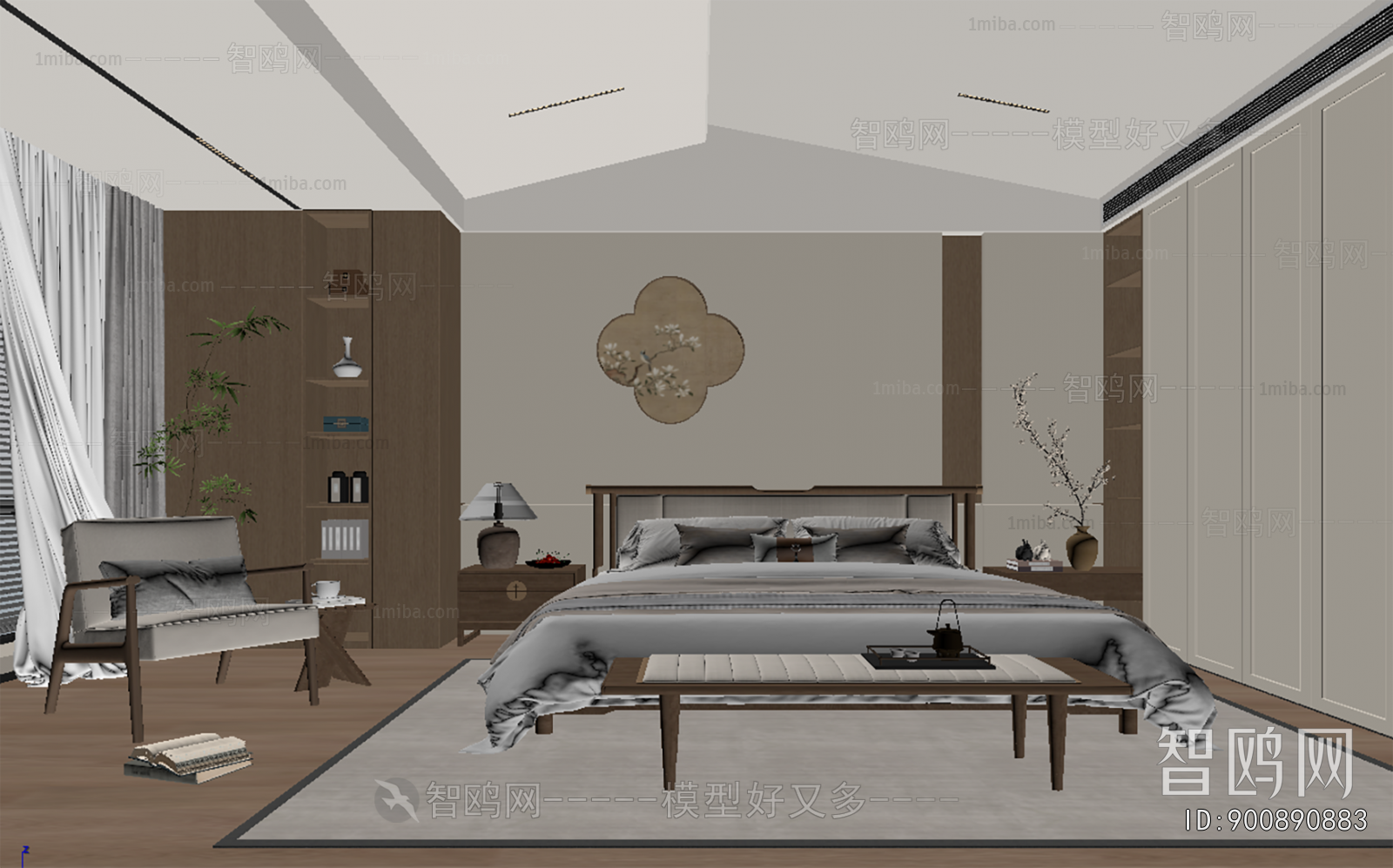 New Chinese Style Bedroom