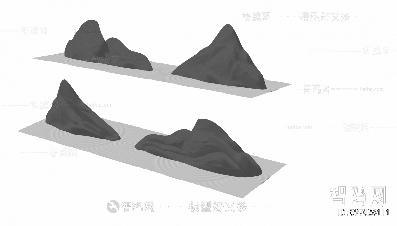 Modern New Chinese Style Sculpture Sketch