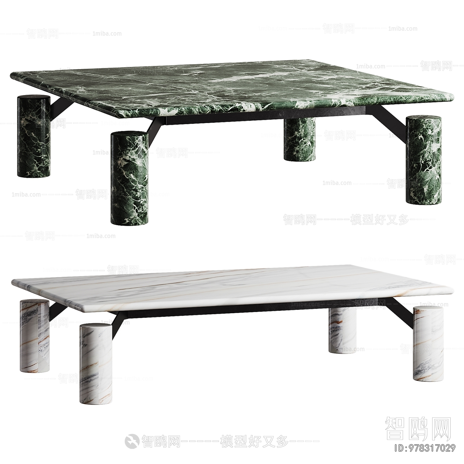 现代大理石茶几组合
