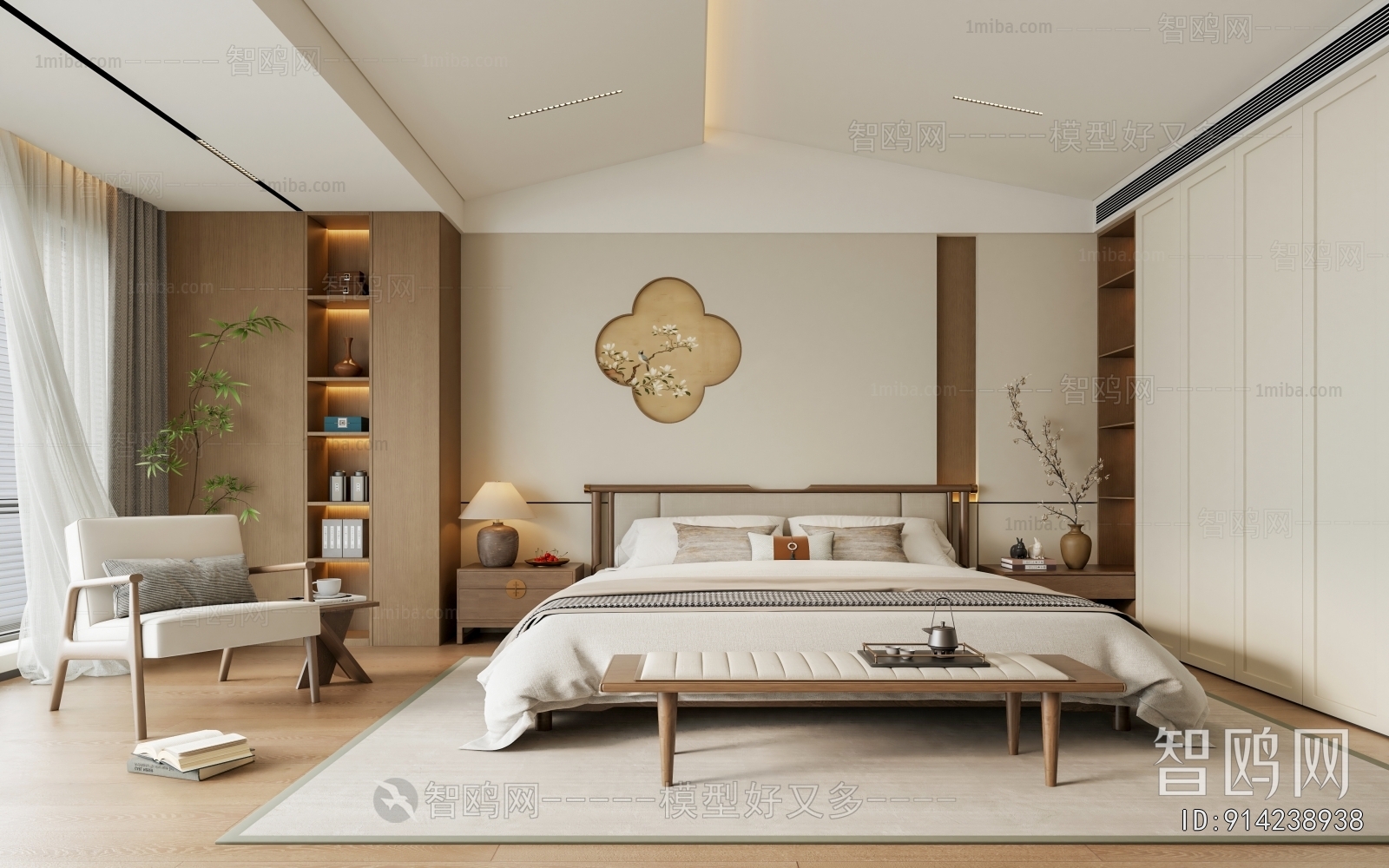 New Chinese Style Bedroom