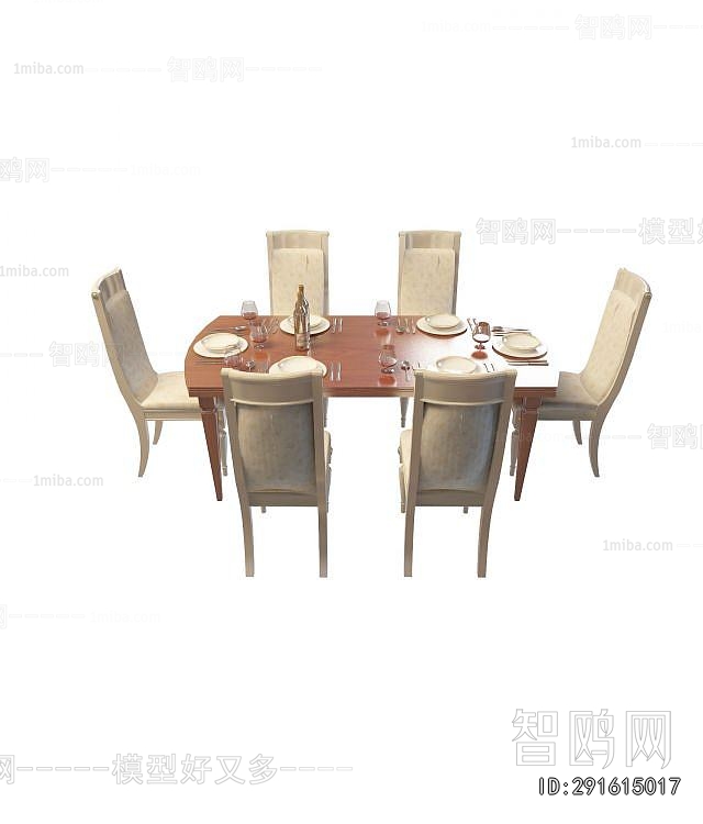 European Style Dining Table And Chairs