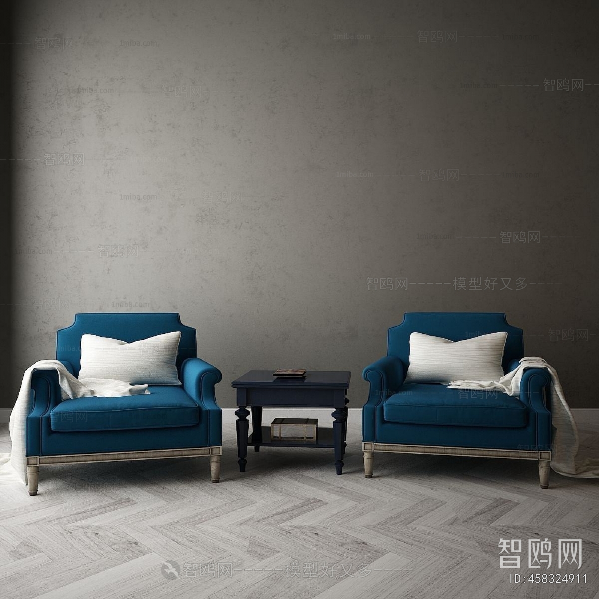 New Chinese Style Single Sofa
