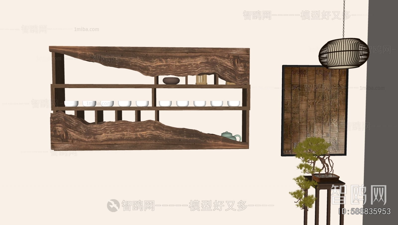 Wabi-sabi Style Decorative Cabinet