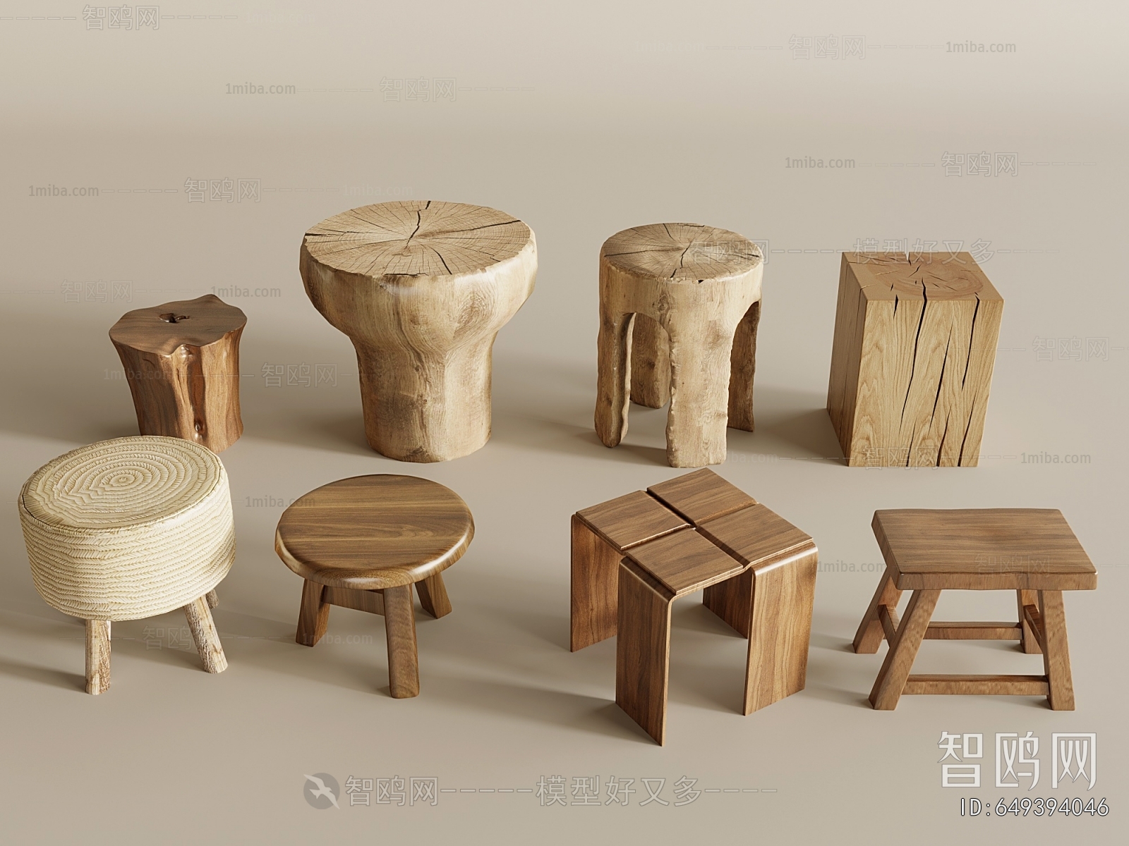 Wabi-sabi Style Stool