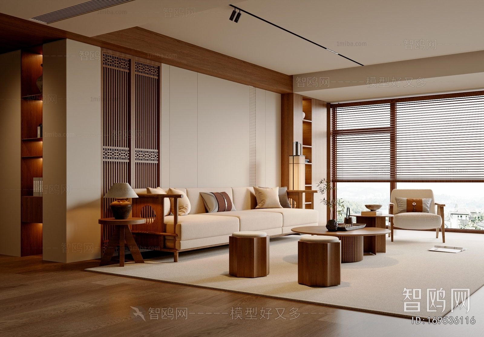 New Chinese Style A Living Room