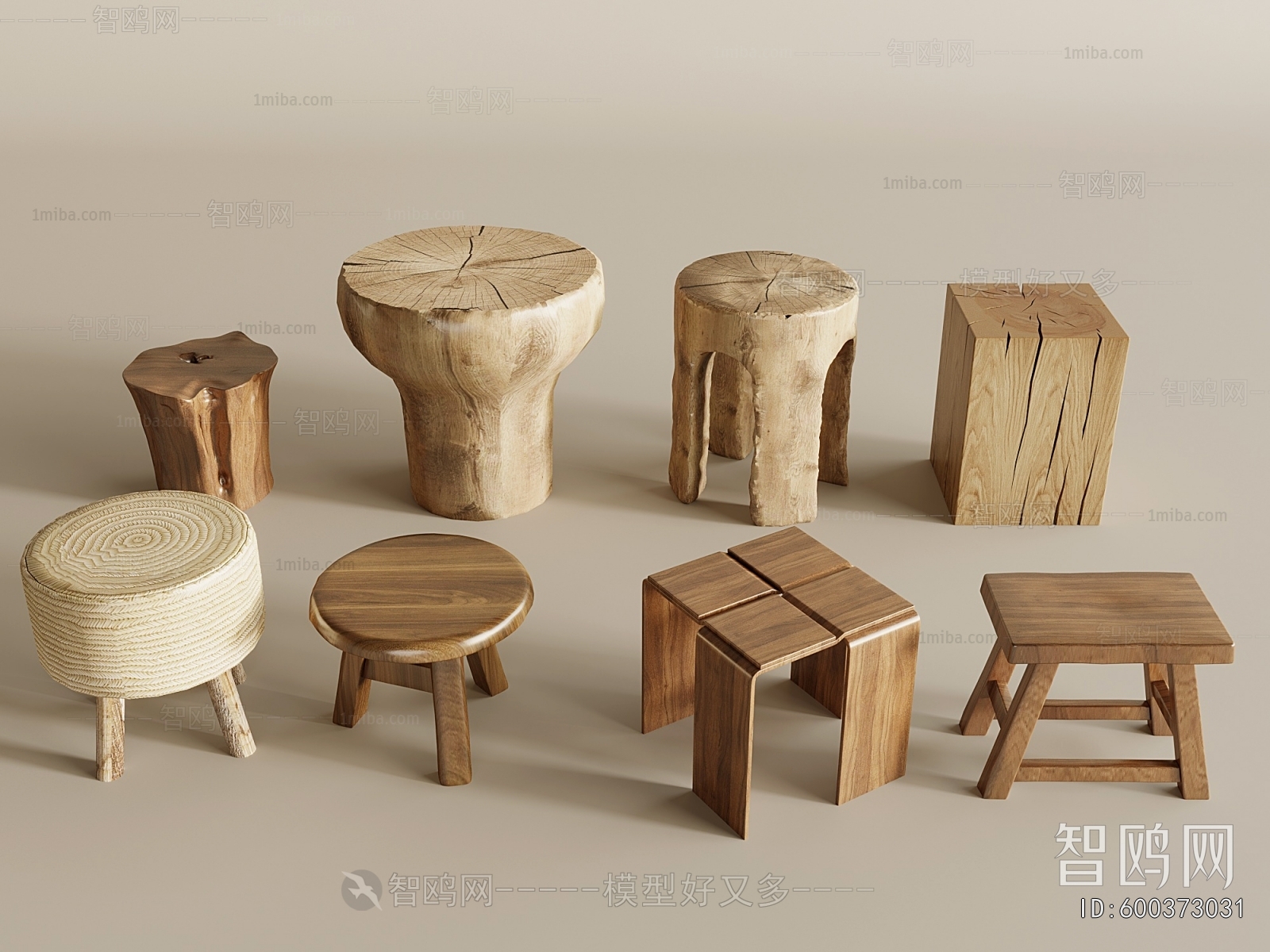 Wabi-sabi Style Stool