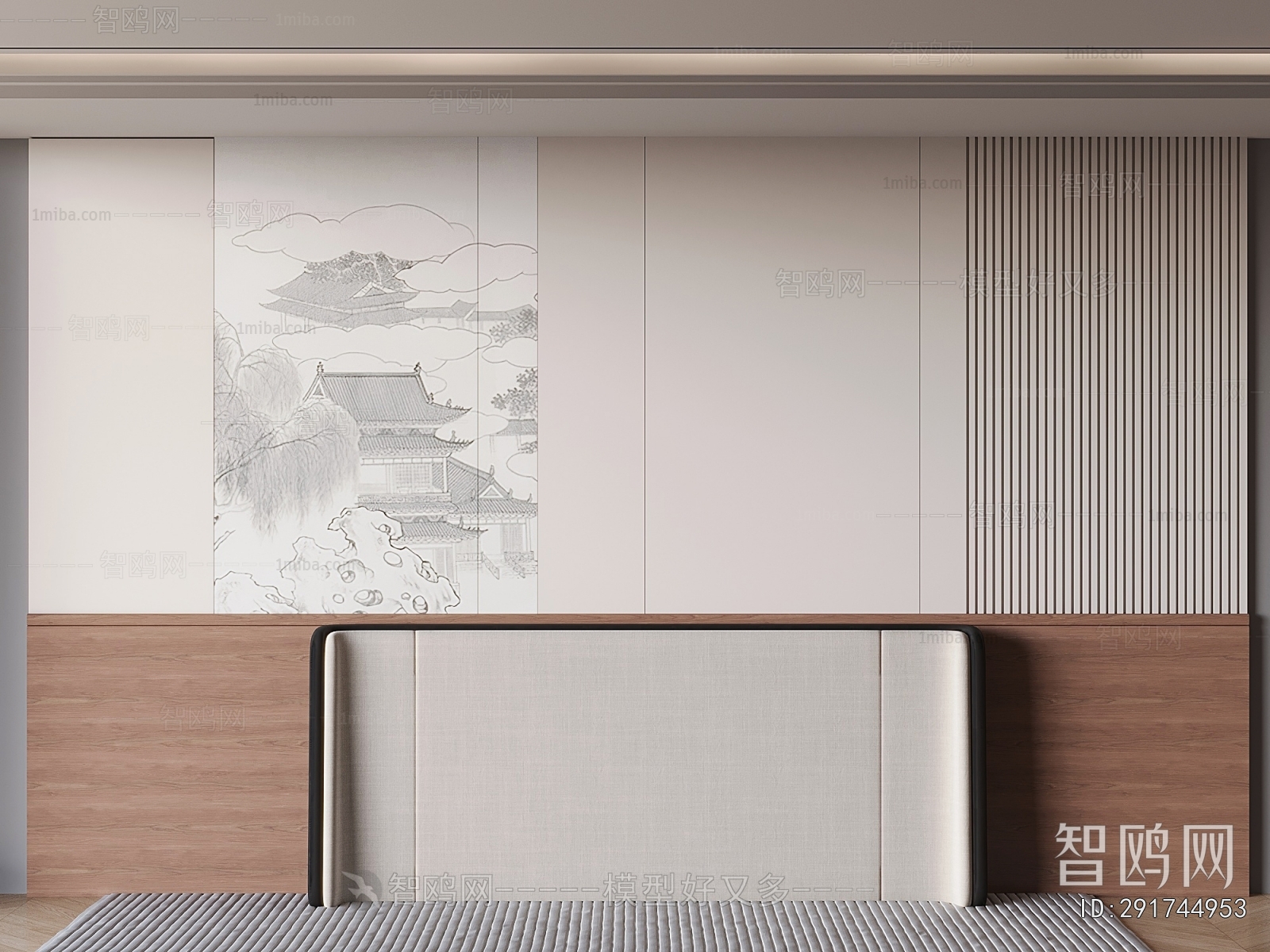 New Chinese Style TV Wall