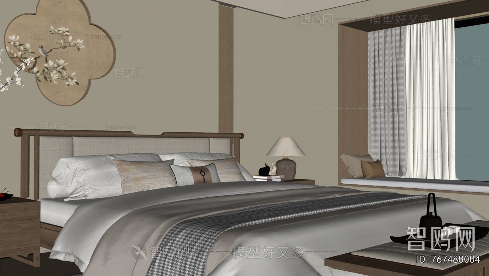 New Chinese Style Bedroom