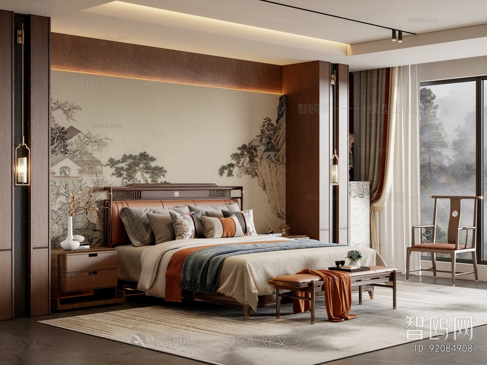 New Chinese Style Bedroom