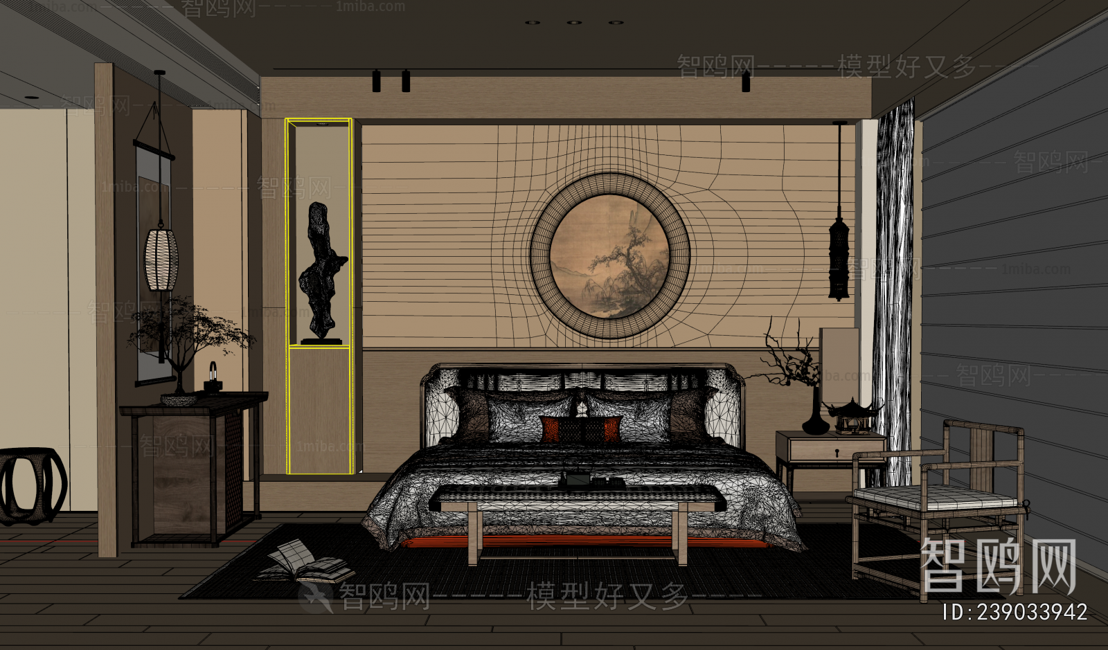 New Chinese Style Bedroom