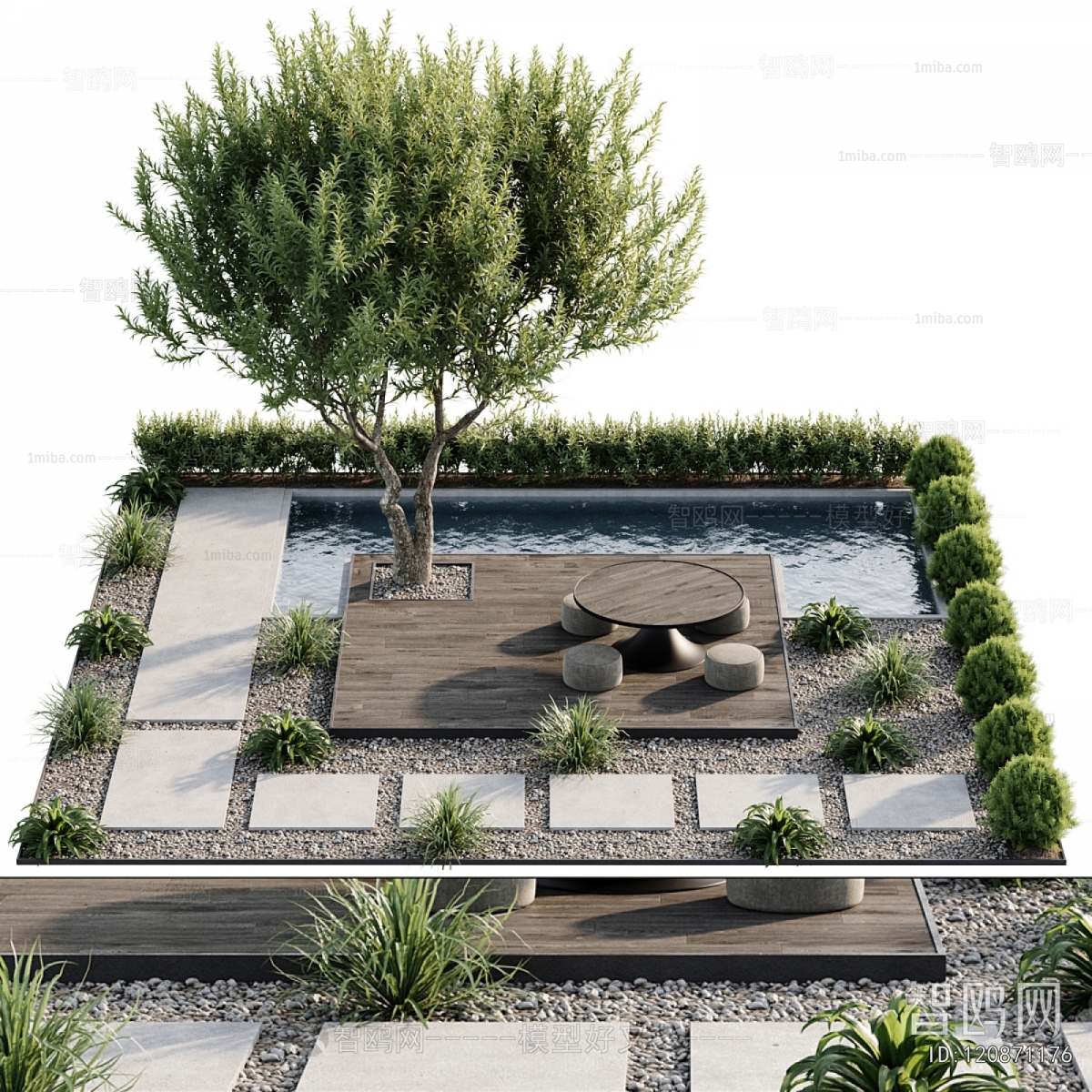 Modern Courtyard/landscape