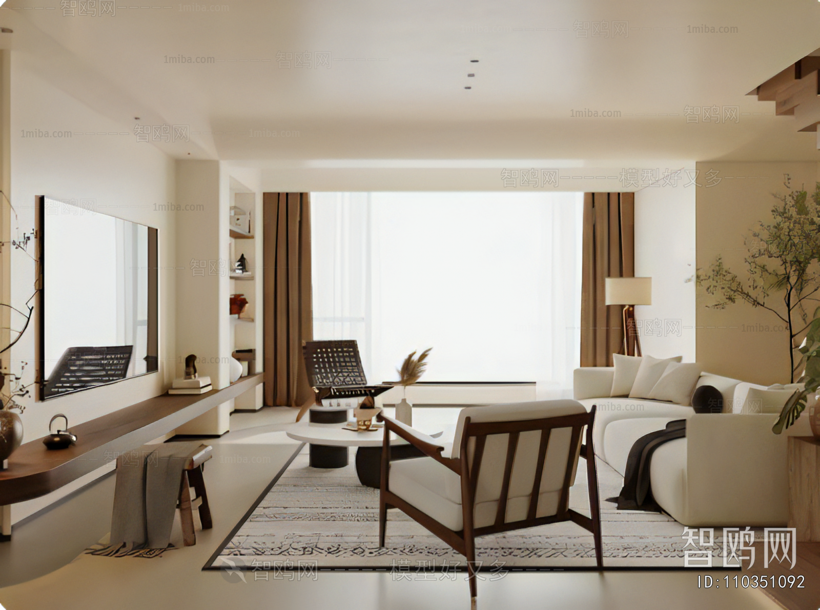 New Chinese Style A Living Room