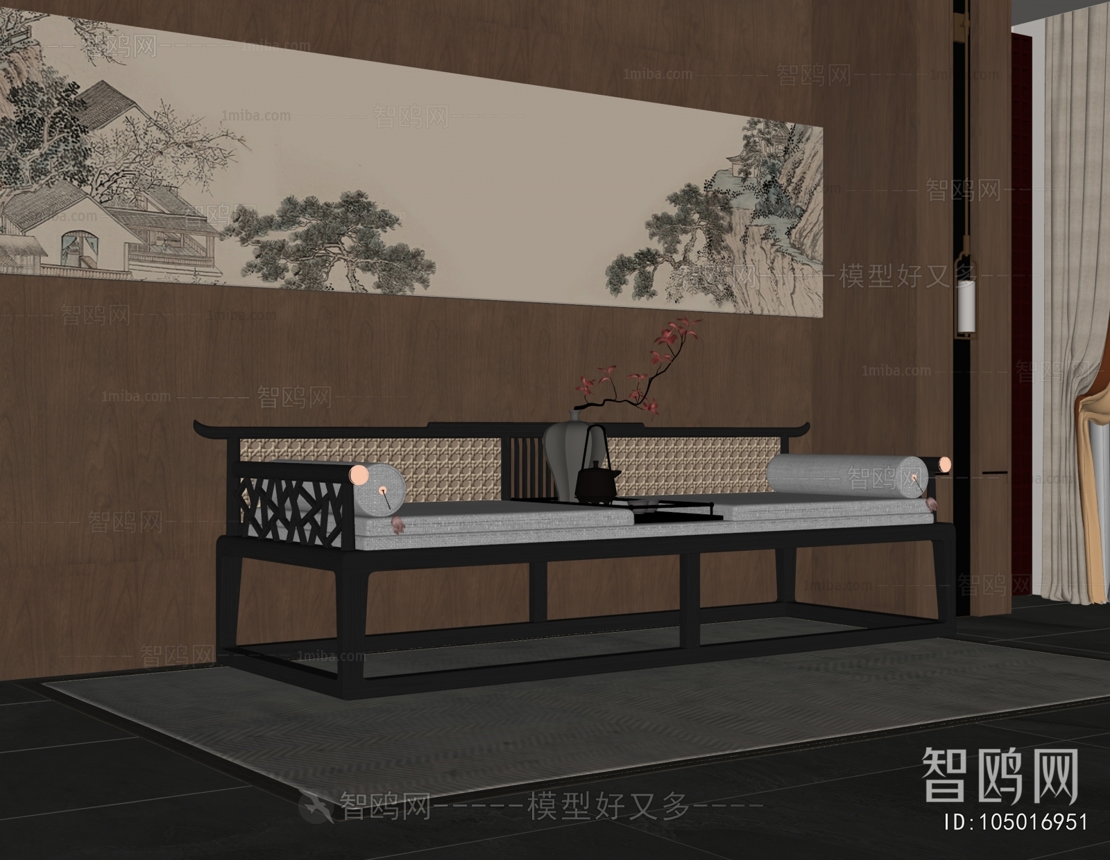 New Chinese Style A Sofa For Two