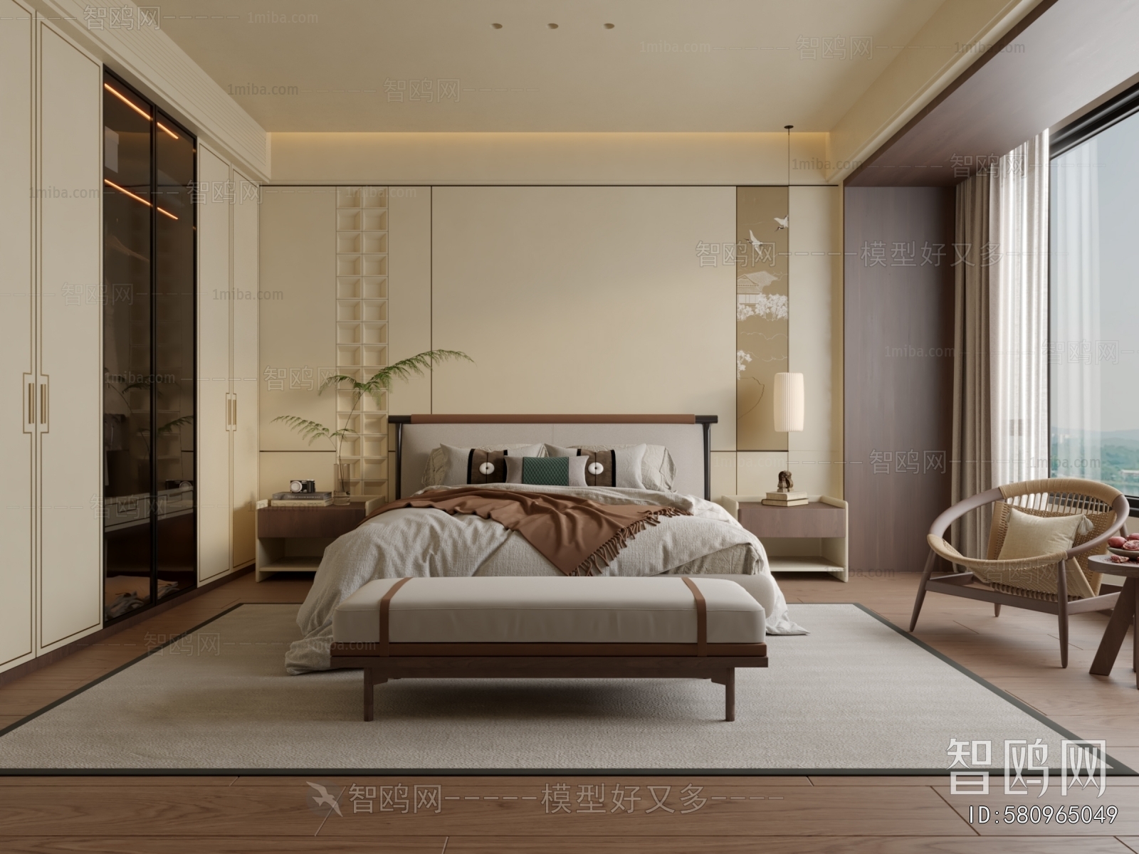 New Chinese Style Bedroom