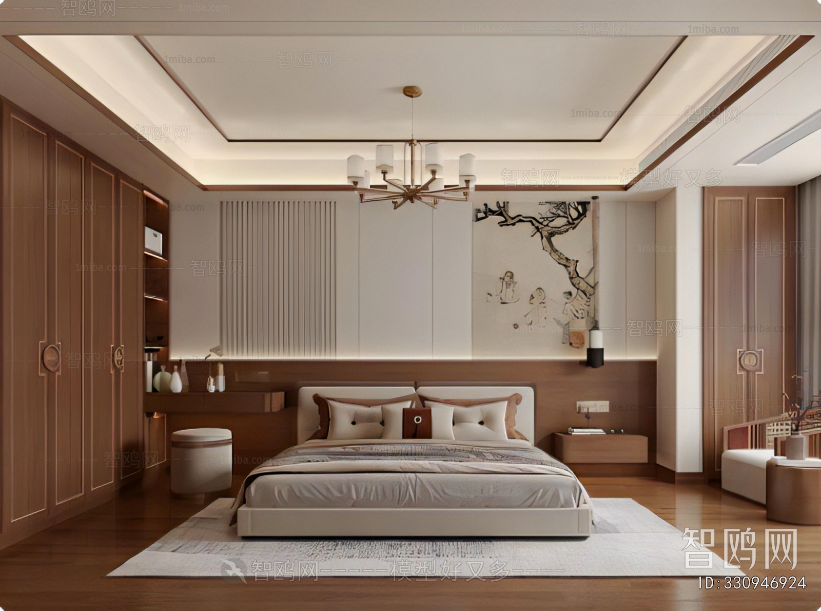 New Chinese Style Bedroom
