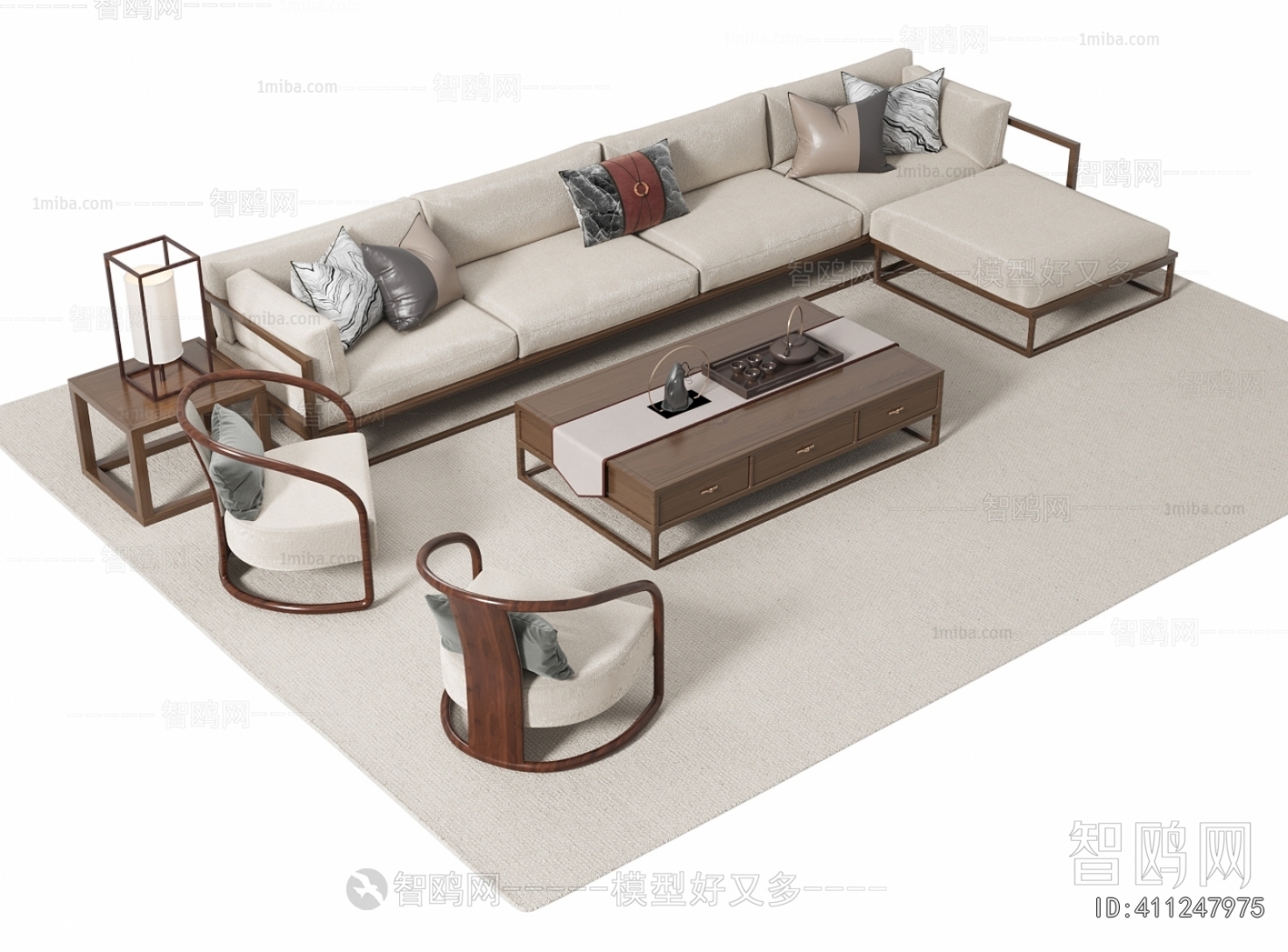 New Chinese Style Sofa Combination