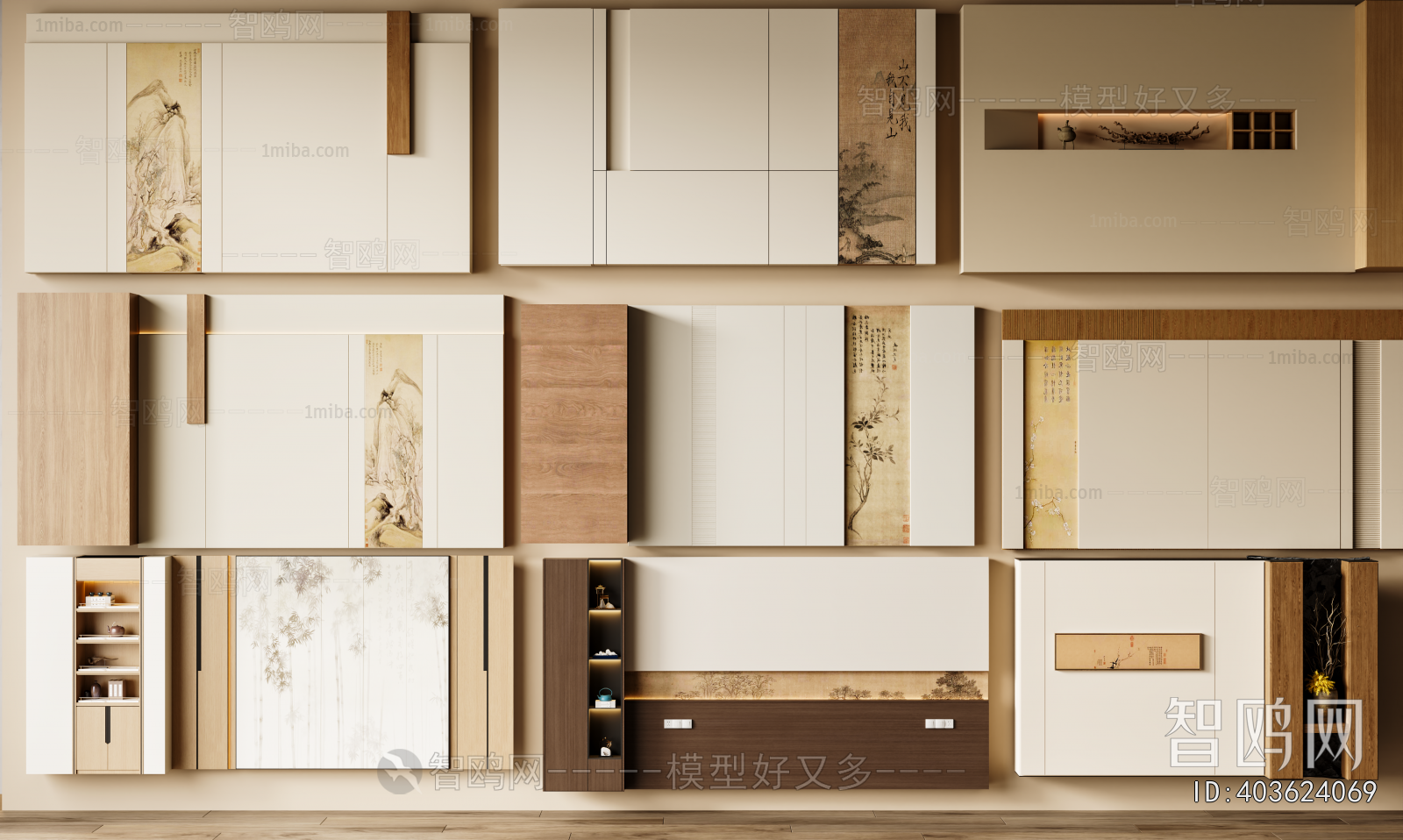 New Chinese Style TV Wall